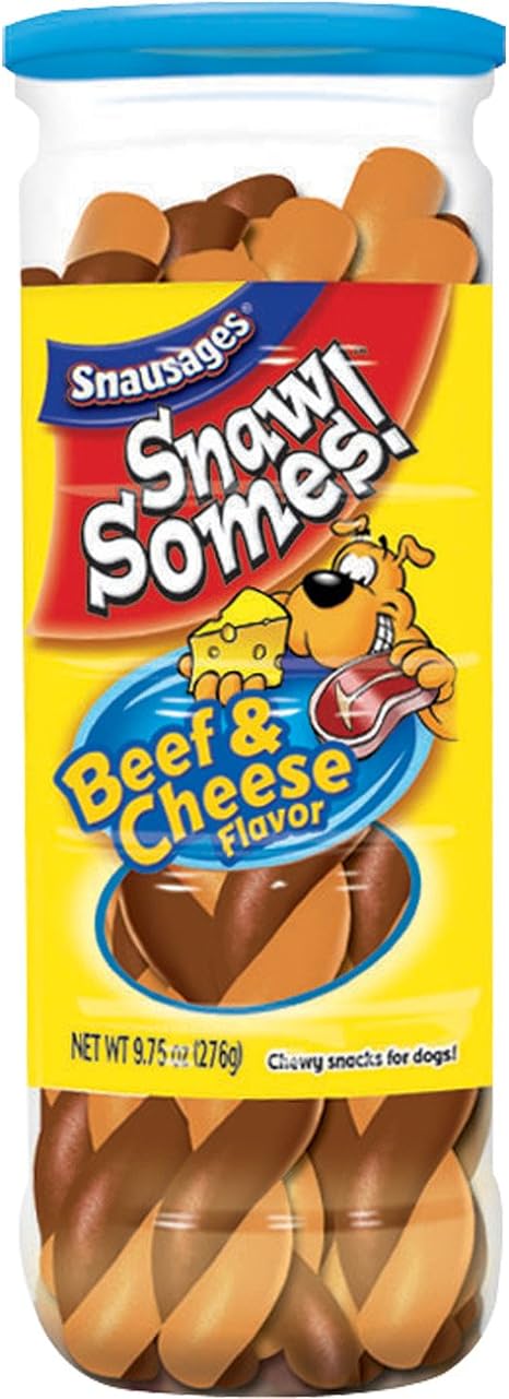 Snausages Snawsomes Dog Treats Beef And Cheese 9.75 Ounce