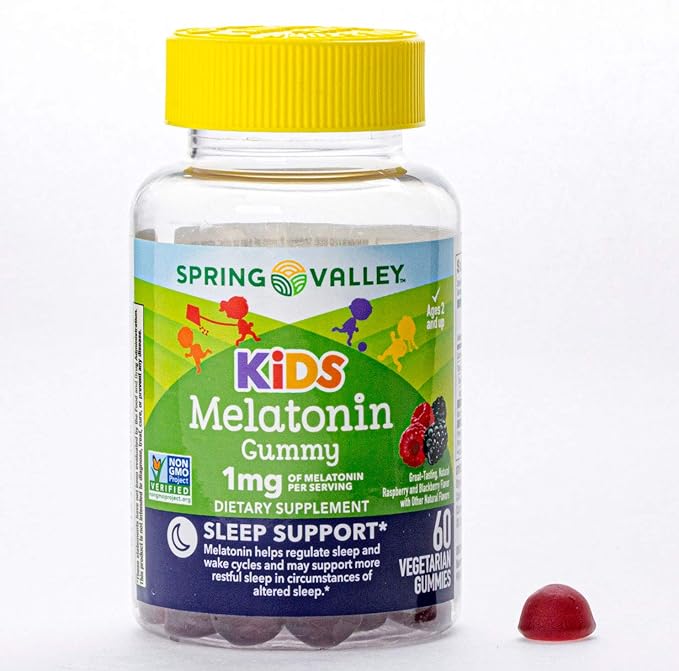 Spring Valley Kid's Melatonin 1 mg Sleep, 60 Vegetarian Gummies